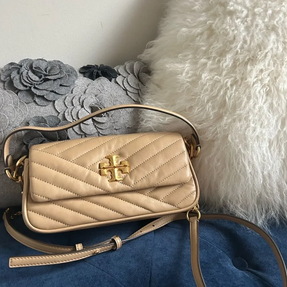 Tory Burch Tan Quilted Shoulder Bag